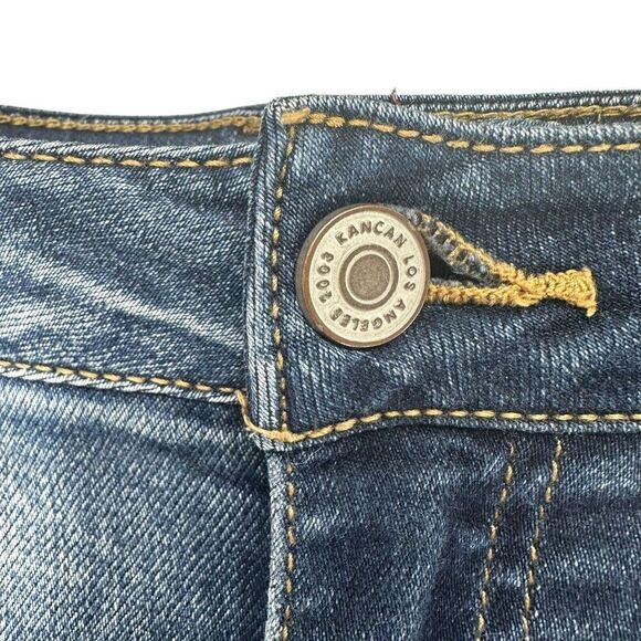 KanCan Jeans Womens Size 31 Waist Blue Stretch Denim Skinny Leg Mid Rise Classic - Picture 8 of 13